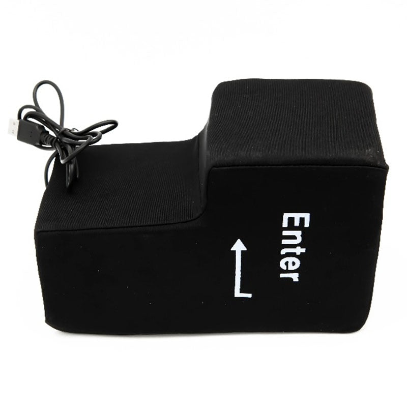 Office Computer Jumbo USB Big Enter Key Pillow USB Gadgets Desktop Nap Pillow Anti-Stress Hand Tool for Laptop Novelty Gift