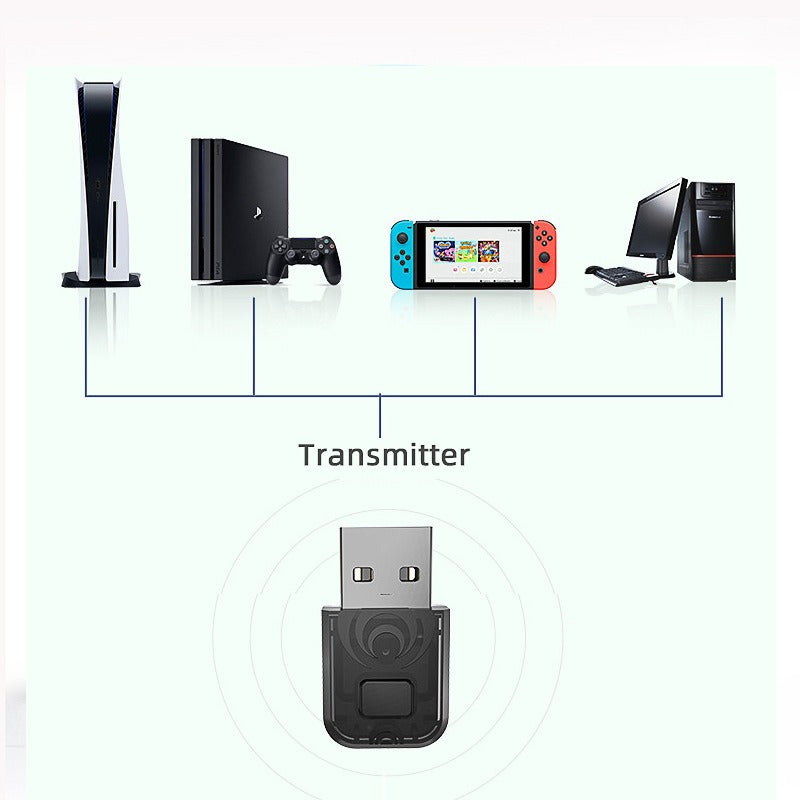 Suitable for PS5 Bluetooth wireless headphone adapter PC computer/PS5/PS4/Switch Bluetooth transmitter
