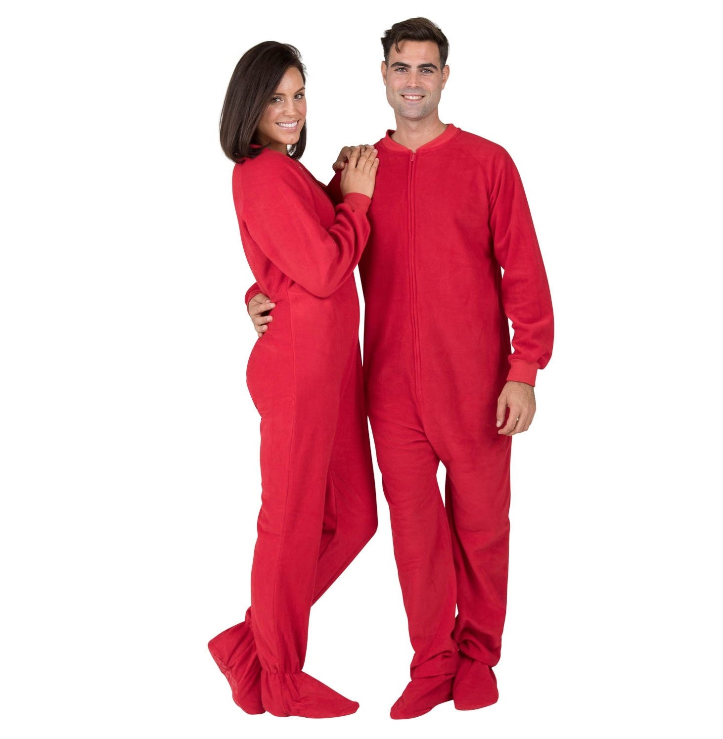 Family Matching Bright Red Fleece Onesie
