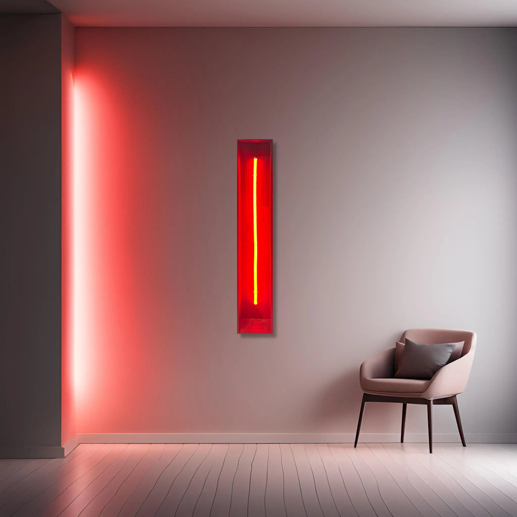 Redwood Radiance Lamp | Tall LED Strip Wooden Lamp