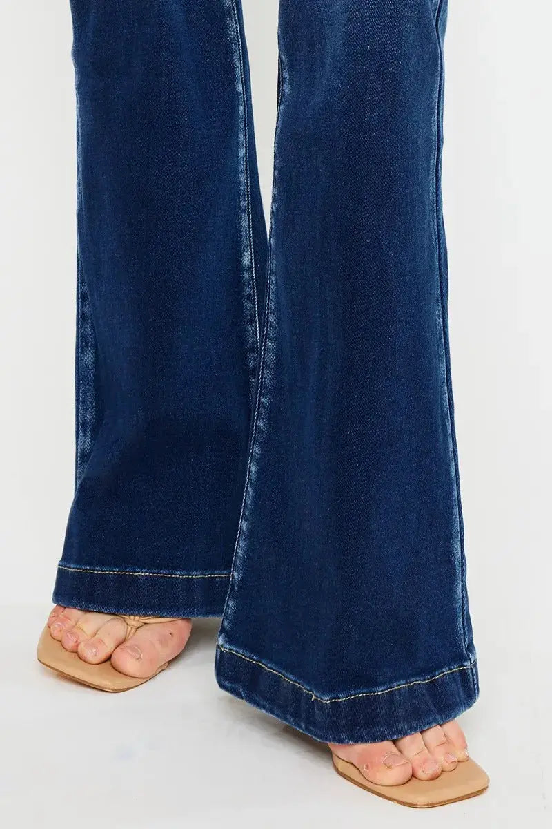Button Fly Kancan High Rise Flare Jeans
