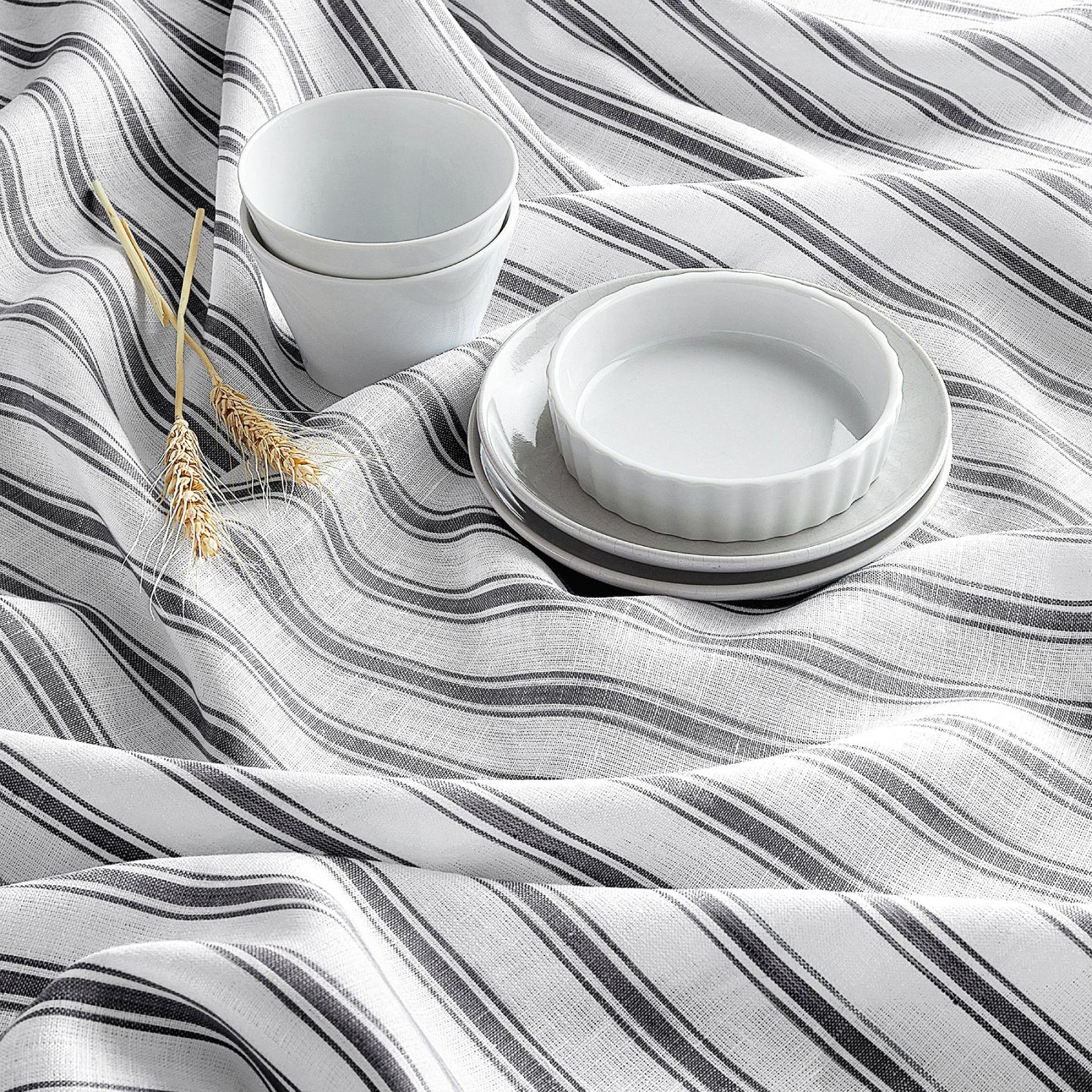 Capri Ticking Stripe Table Throw