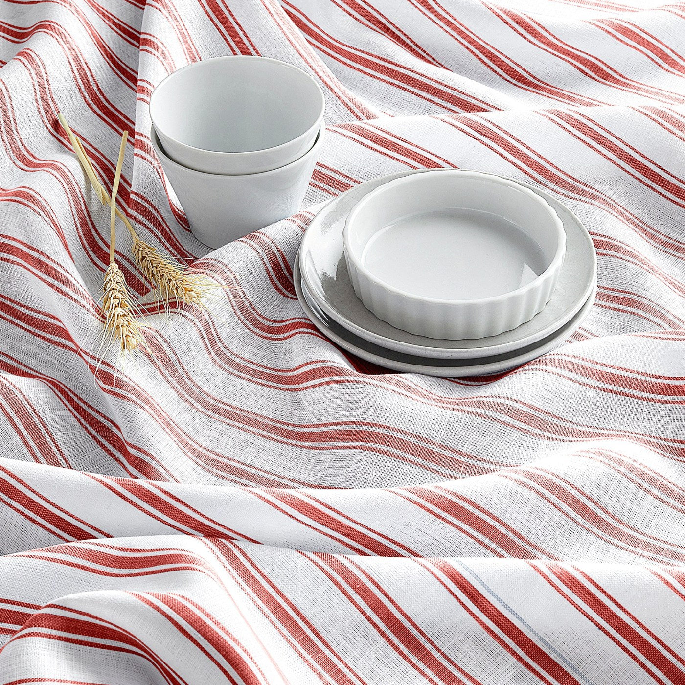 Capri Ticking Stripe Table Throw