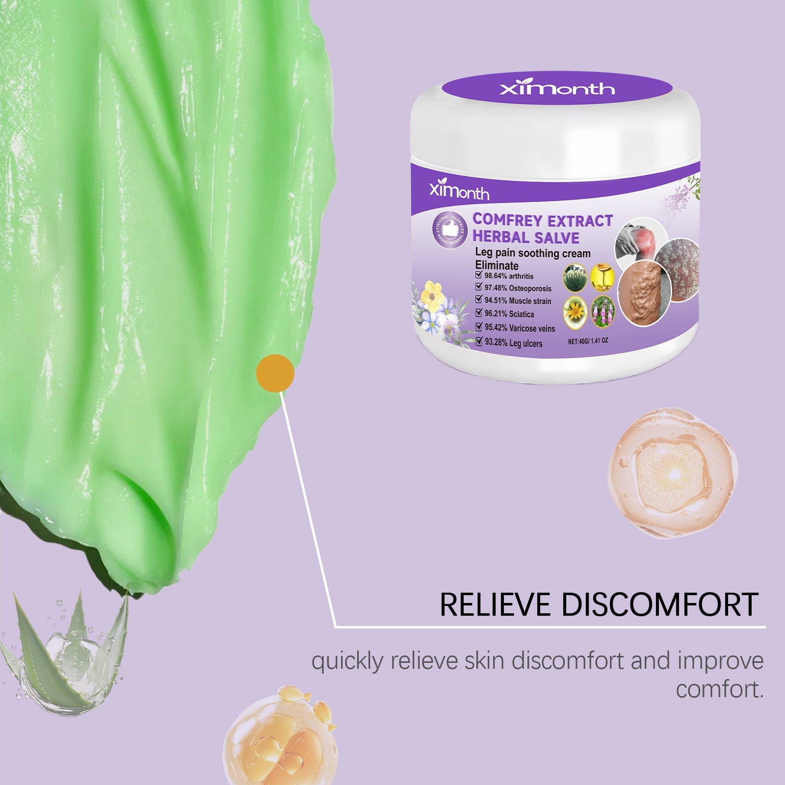 Comgrass Herbal Cream For Body Massage Treatment Herbal Essence For Soothing External Discomfort