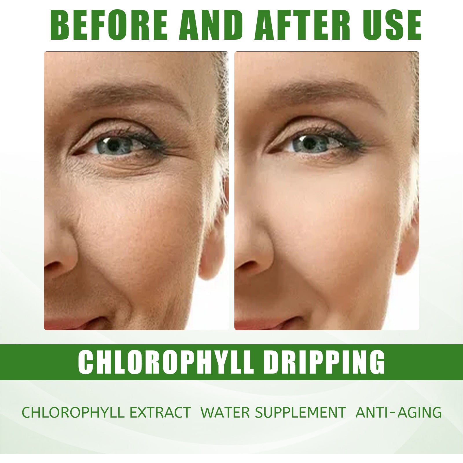 Organic Chlorophyll Superior Essence, Moist Tyra Facial Skin Firming Fade Out Fine Lines Filling Moist Skin