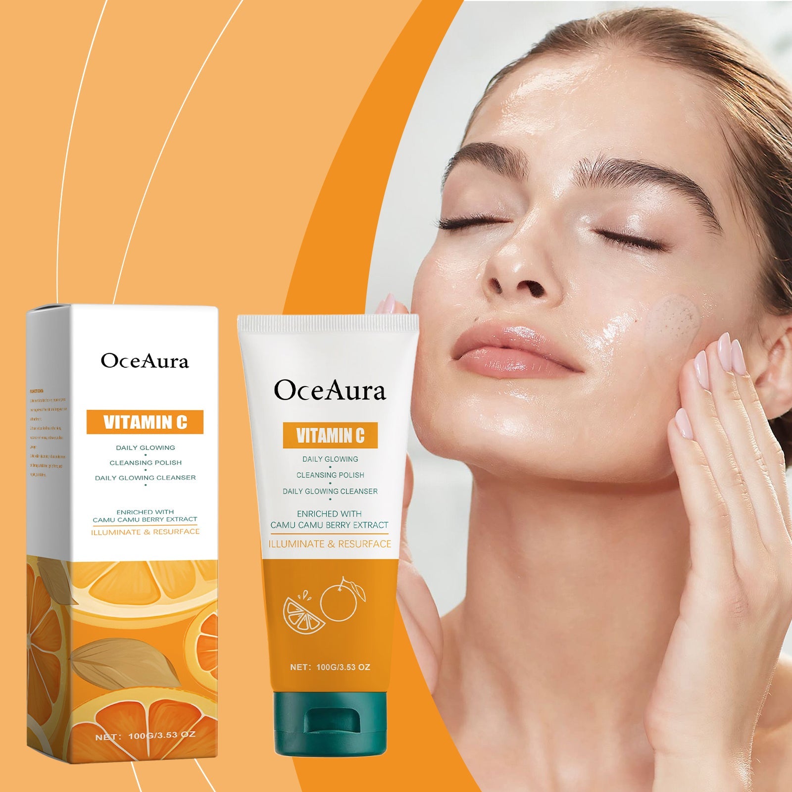 Vitamin C Cleanser Brightening Complexion Cleansing Face Gentle Hydrating Nourishing Cleanser