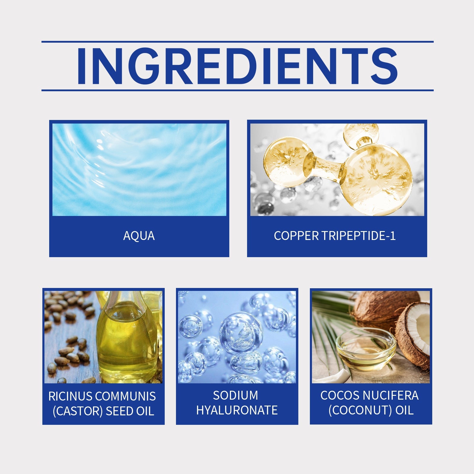 Blue Copper Peptide Hair Care Essential Oil, Moisturizes Dry Hair And Smooth Hair Massage Hair Care Essence