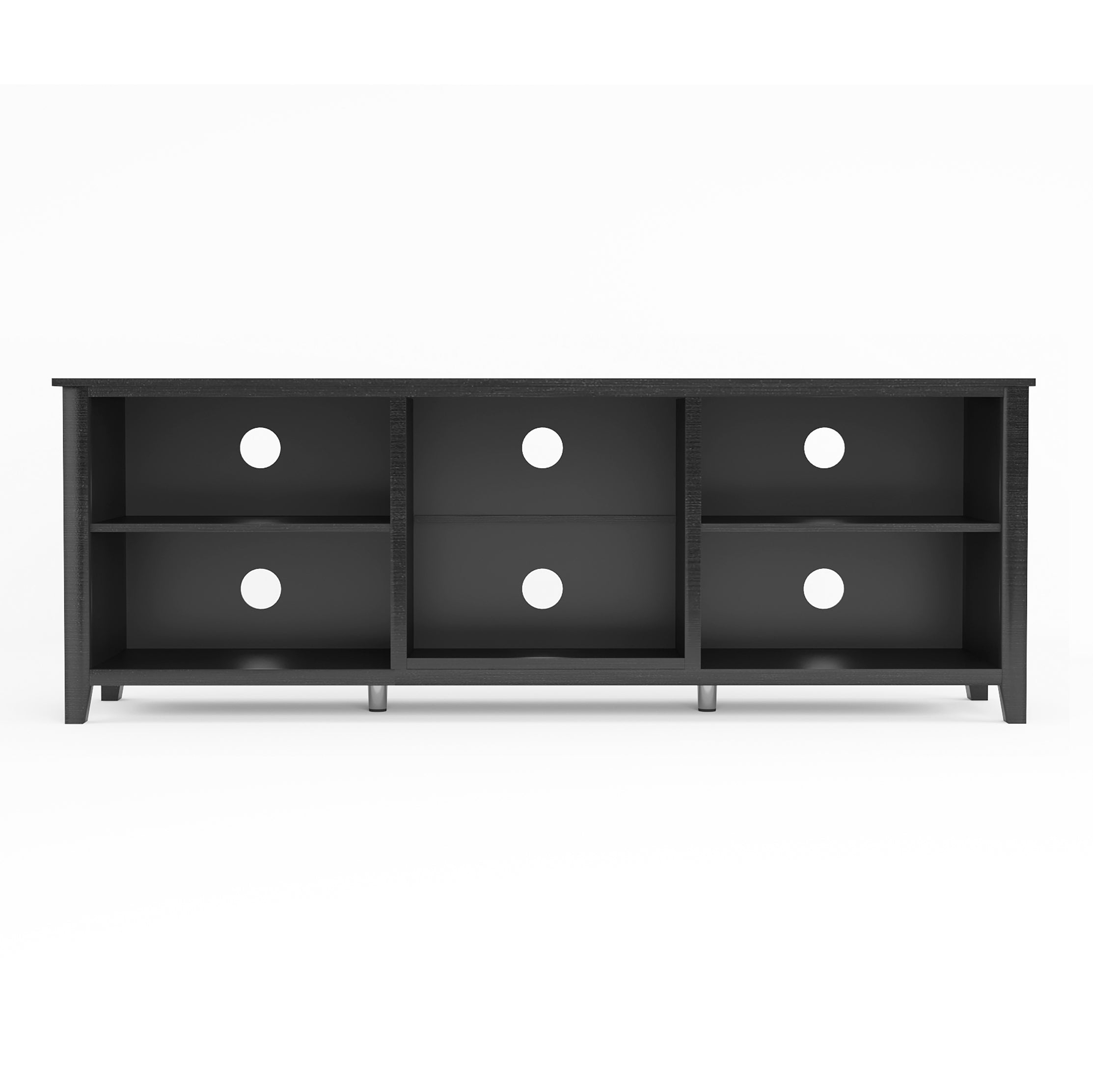 TV Stand Storage Media Console Entertainment Center Tradition Black