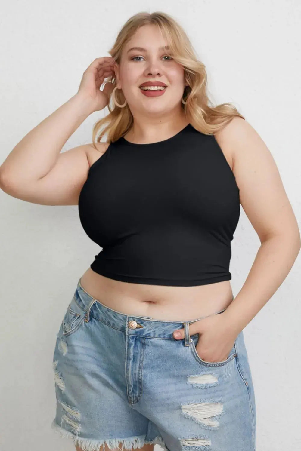 Basic Bae Full Size Round Neck Slim Fit Stretch Tank Top