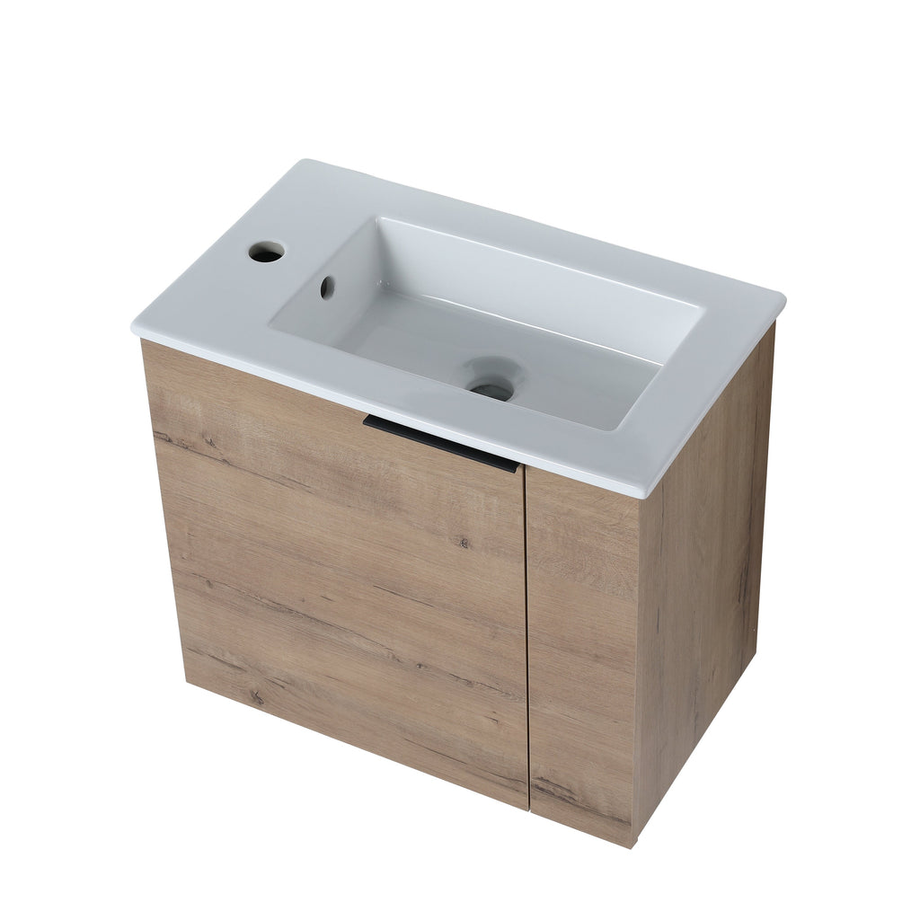 Bathroom Vanity with Sink 22 Inch for Small Bathroom,Floating Bathroom Vanity with Soft Close Door,Small Bathroom Vanity with Sink, 22x13 (KD-Packing)