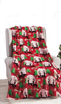 Decor&More Festive Holiday Microplush Throw Blanket (50" x 60") - Holiday Magic