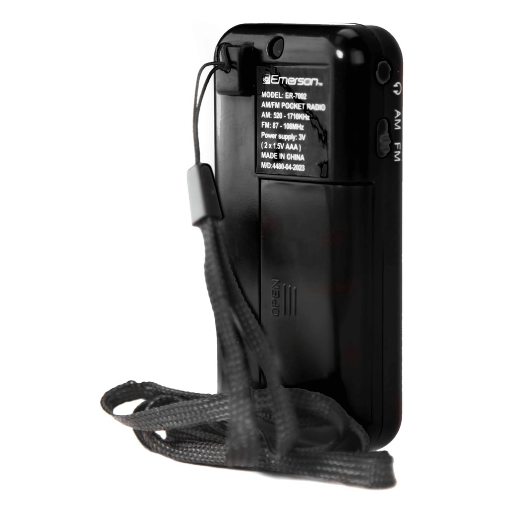 Emerson Portable AMFM Radio with Earbuds and Wide Frequency Range of Stations