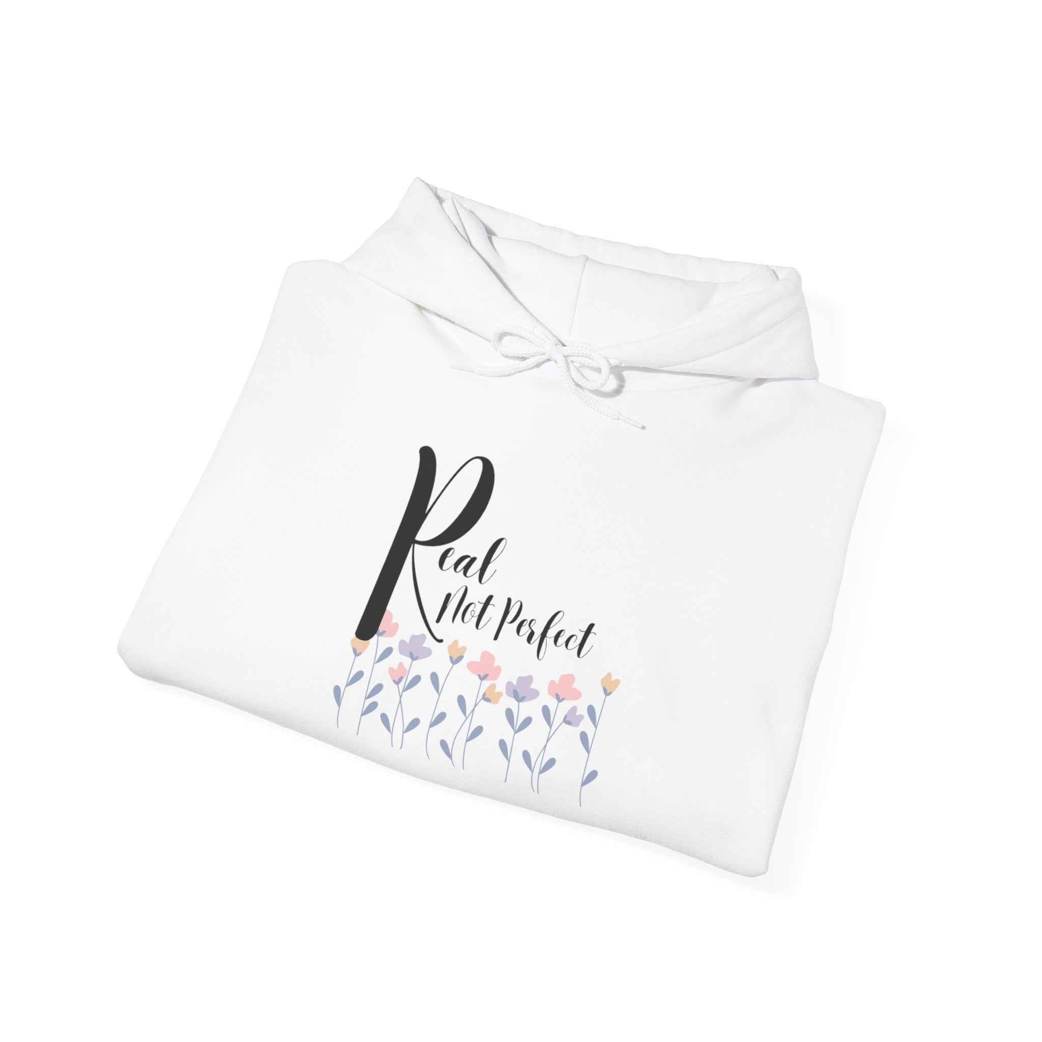 Real not Perfect: Adult Sweatshirt - Hooded Women's Top
