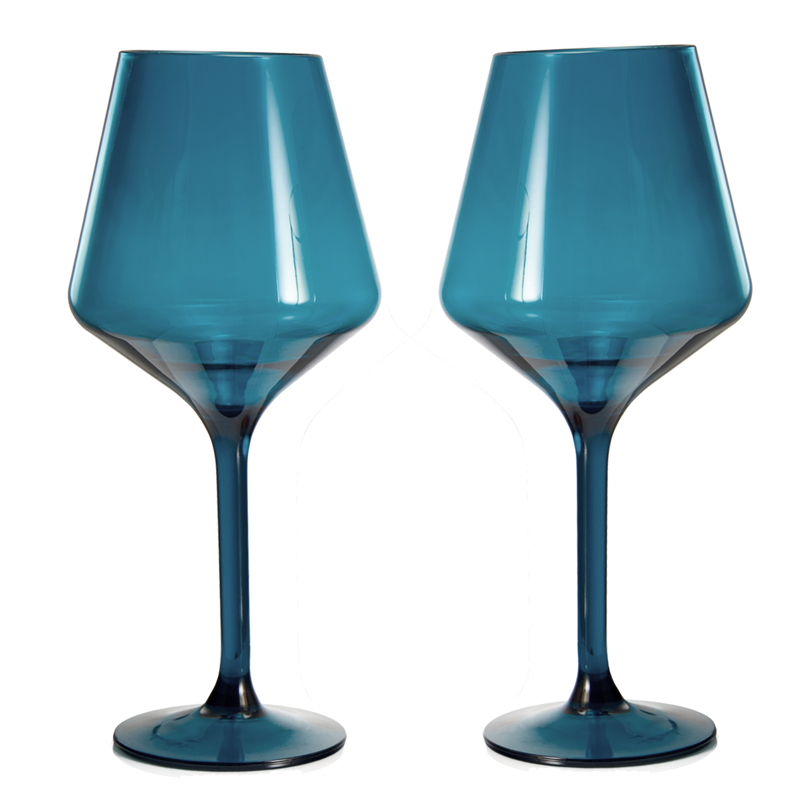 Saint Tropez Acrylic Stemmed Wine Glassware, Set of 2