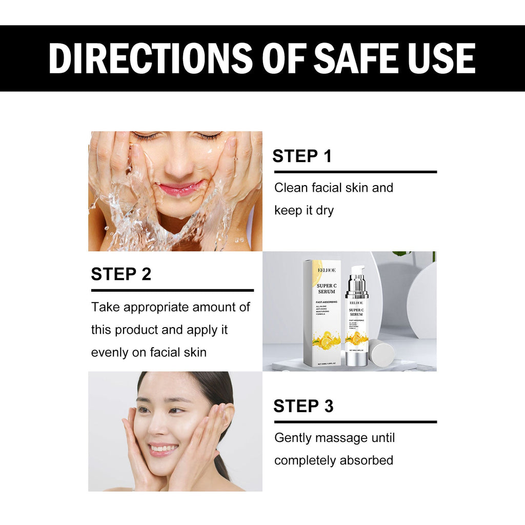 Super C Serum, Refresh The White Skin Hydrating Moisture Soft Delicate Skin Essence