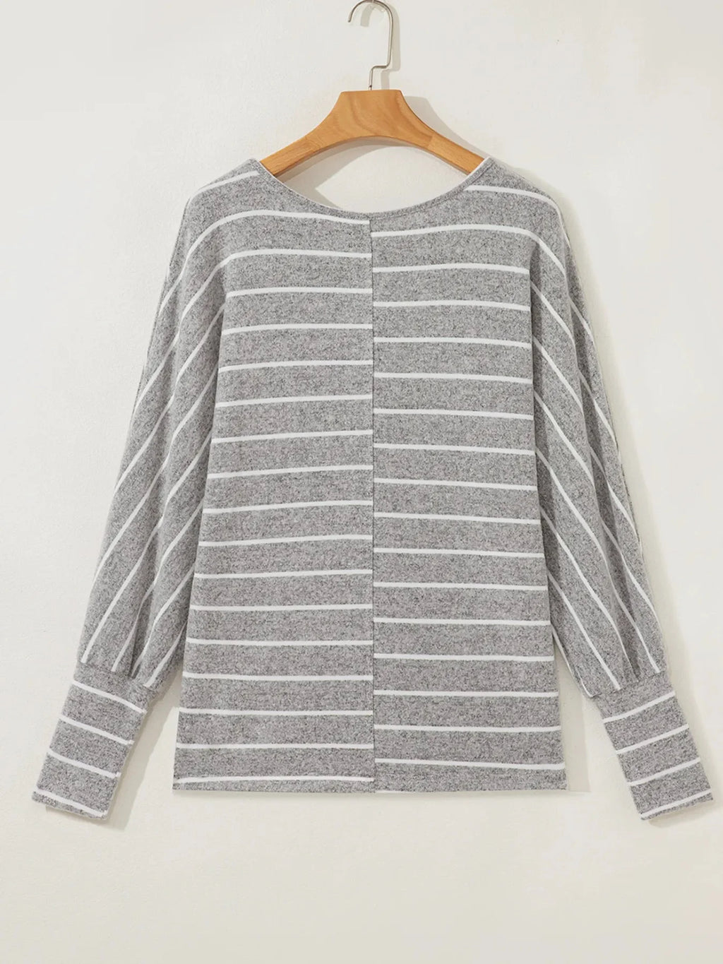 Striped Dolman Sleeve Drop Shoulder Top