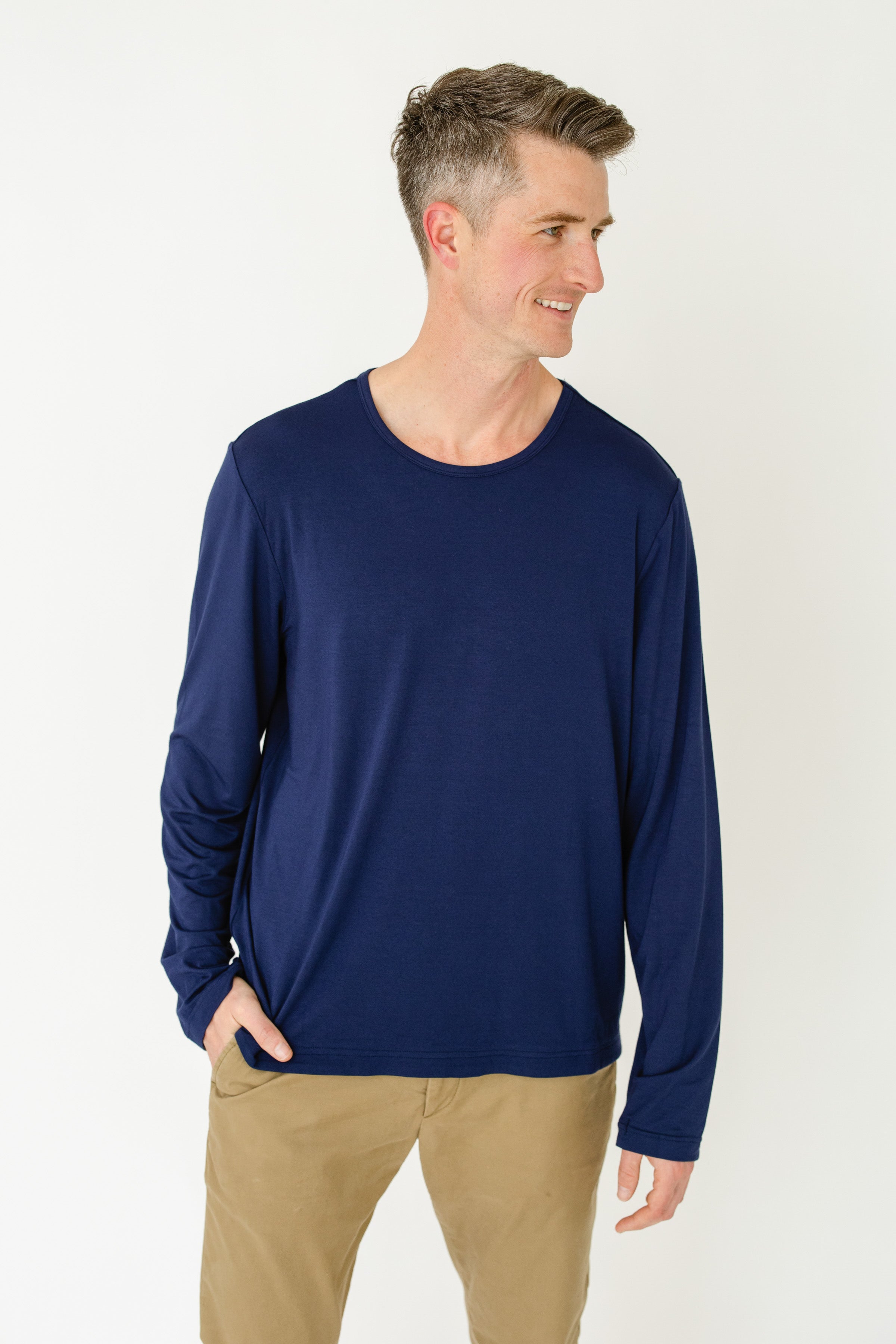 Navy Bamboo Long Sleeve Sun Shirt