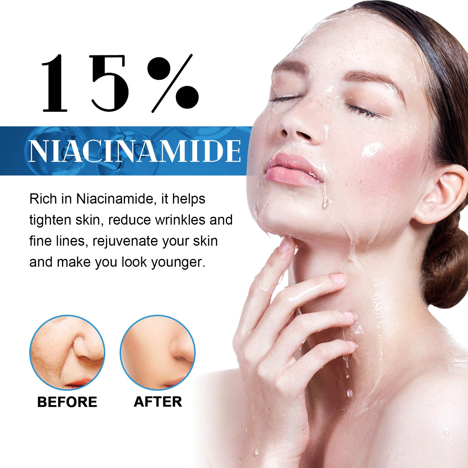 Niacinamide Facial Essence, Brightening, Firming, Hydrating And Whitening Essence