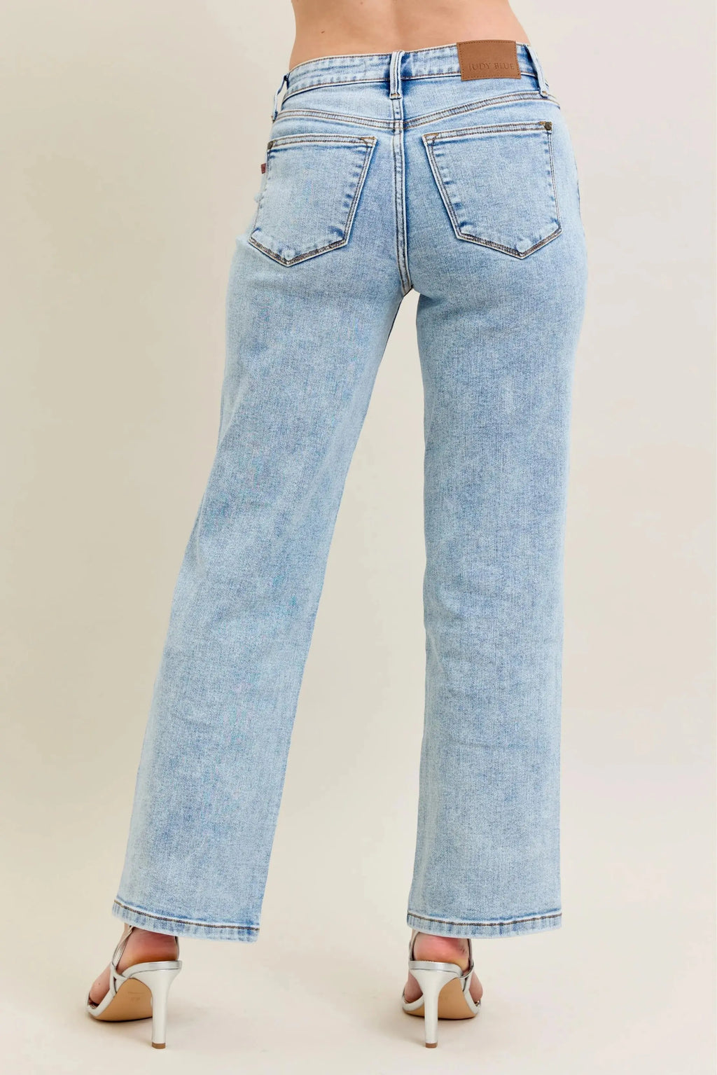 High Waist Stone Wash Straight Leg Judy Blue Jeans – Full & Plus Size