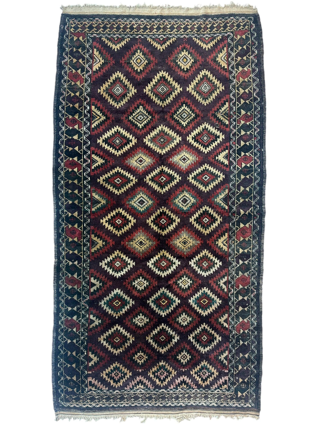 Antique 1900’s Tribal Baluch Wool Rug 4’5” x 8’6”