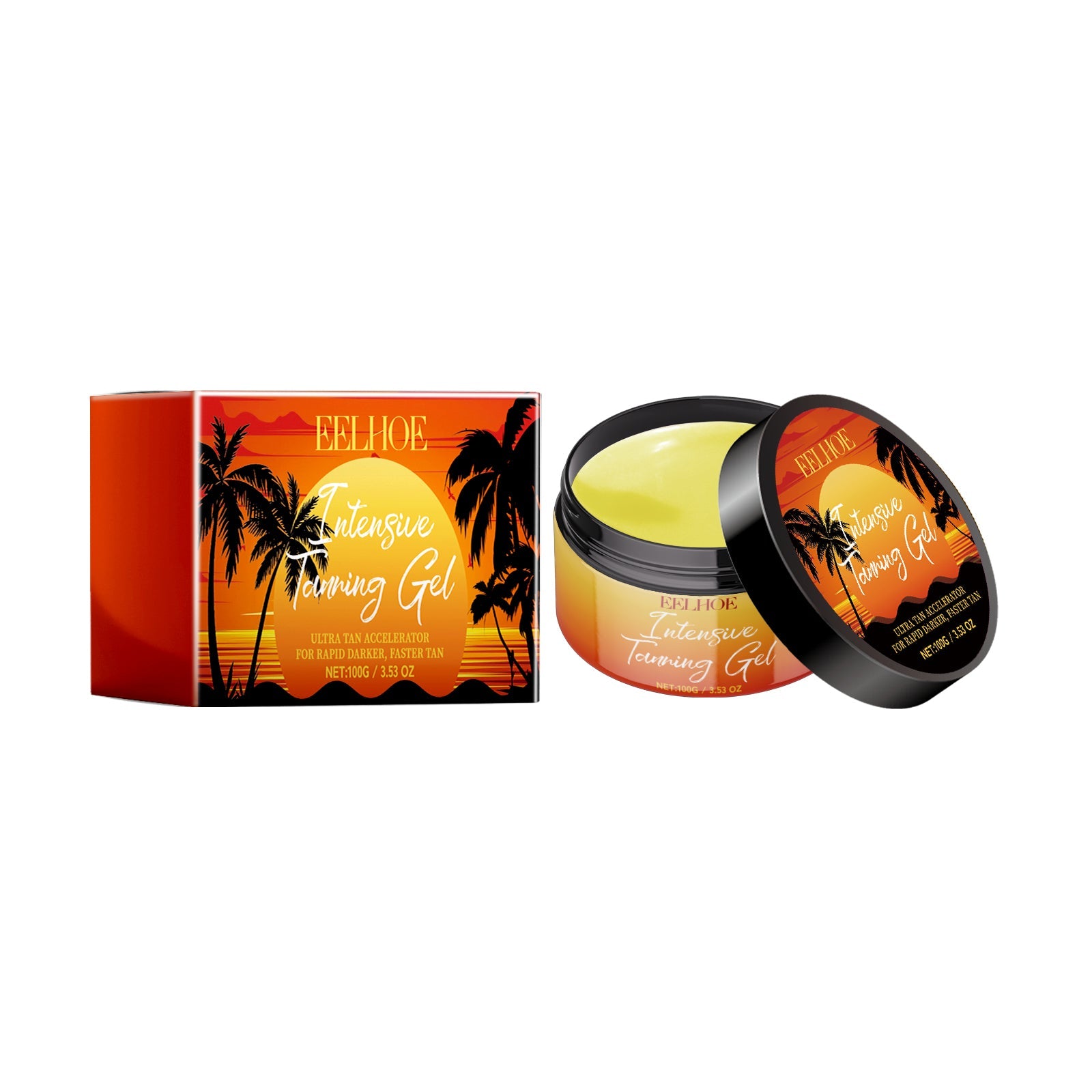 Black Care Gel, Summer Beach Beach Quick Tanning Bronzer Natural Refreshing And Moisturizing