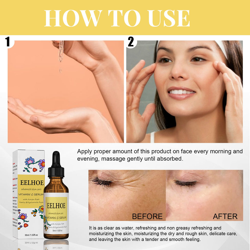 Vitamin C Essence, Brightens Skin, Moisturizes Shrink Pores Firming And Anti-Wrinkle Solution