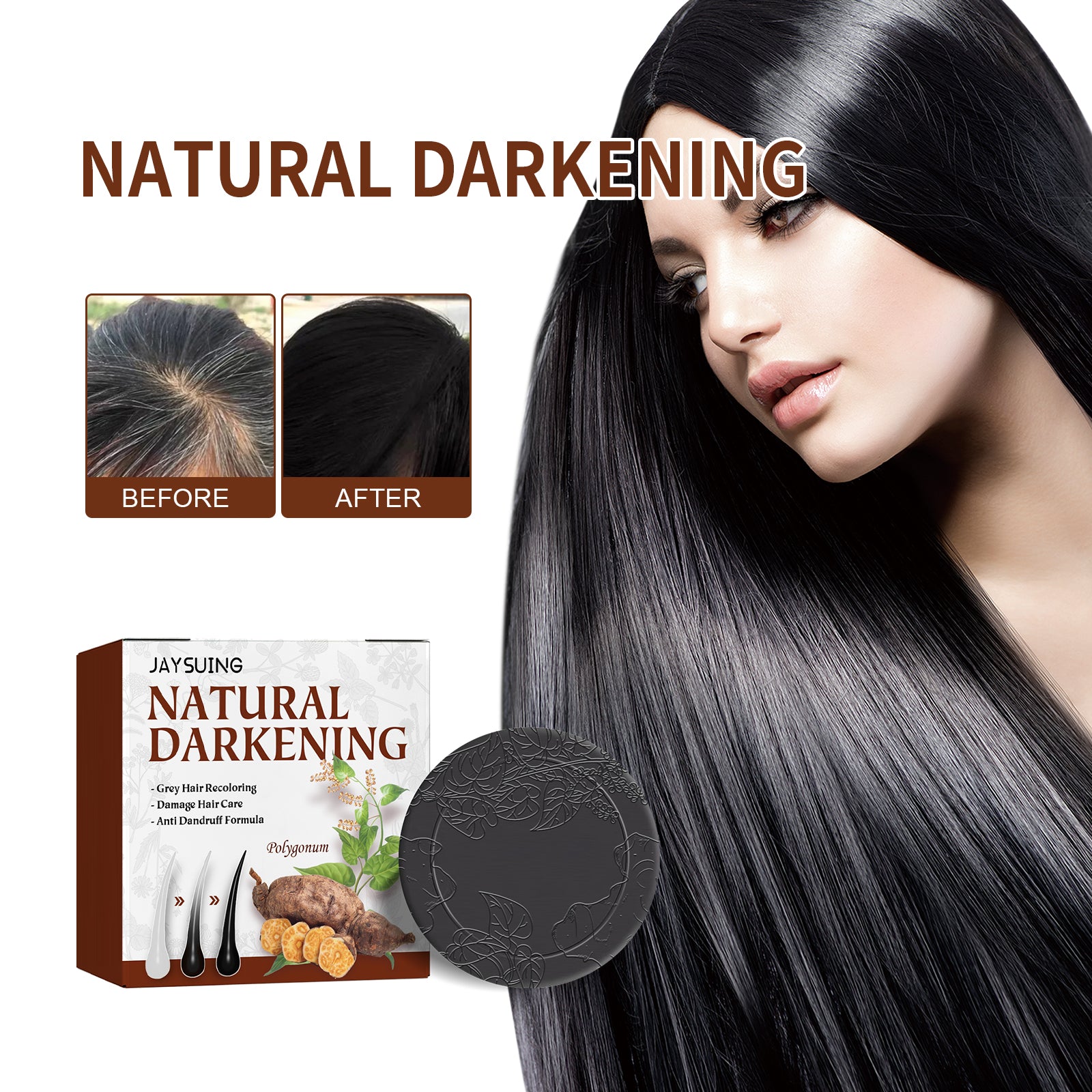 Polykum Multiflorum Repair Shampoo Natural Black Hair Moisturizing And Smoothing Shampoo