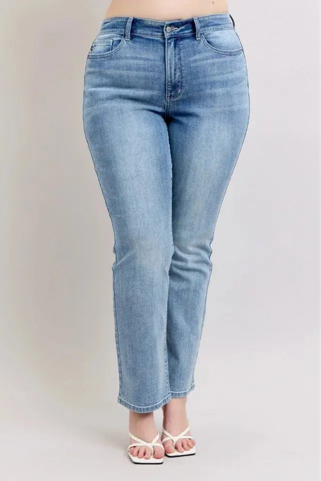 Plus Size High Waist Judy Blue Dad Jeans