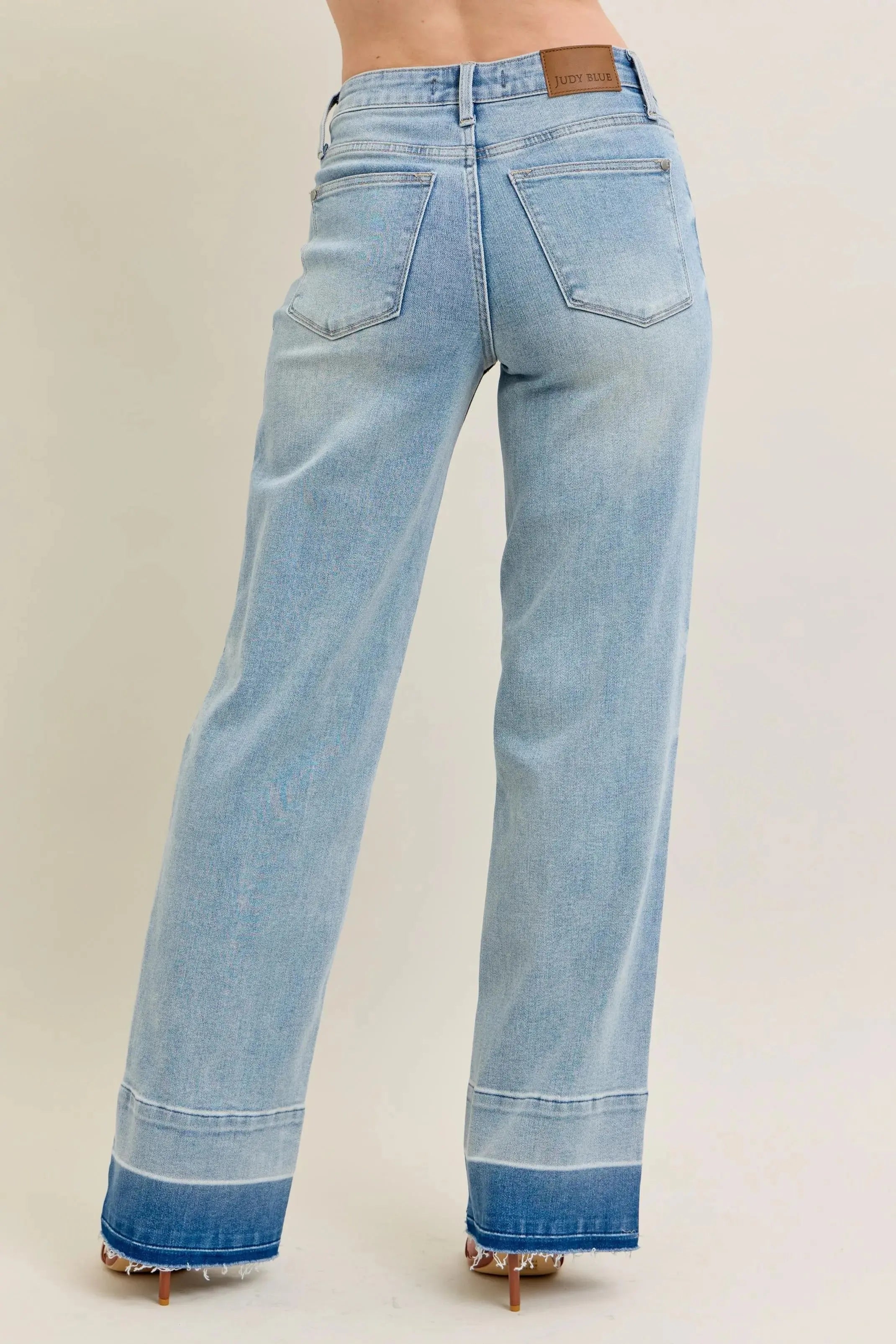 Judy Blue Jeans - Plus Size Mr Release Hem Wide Leg