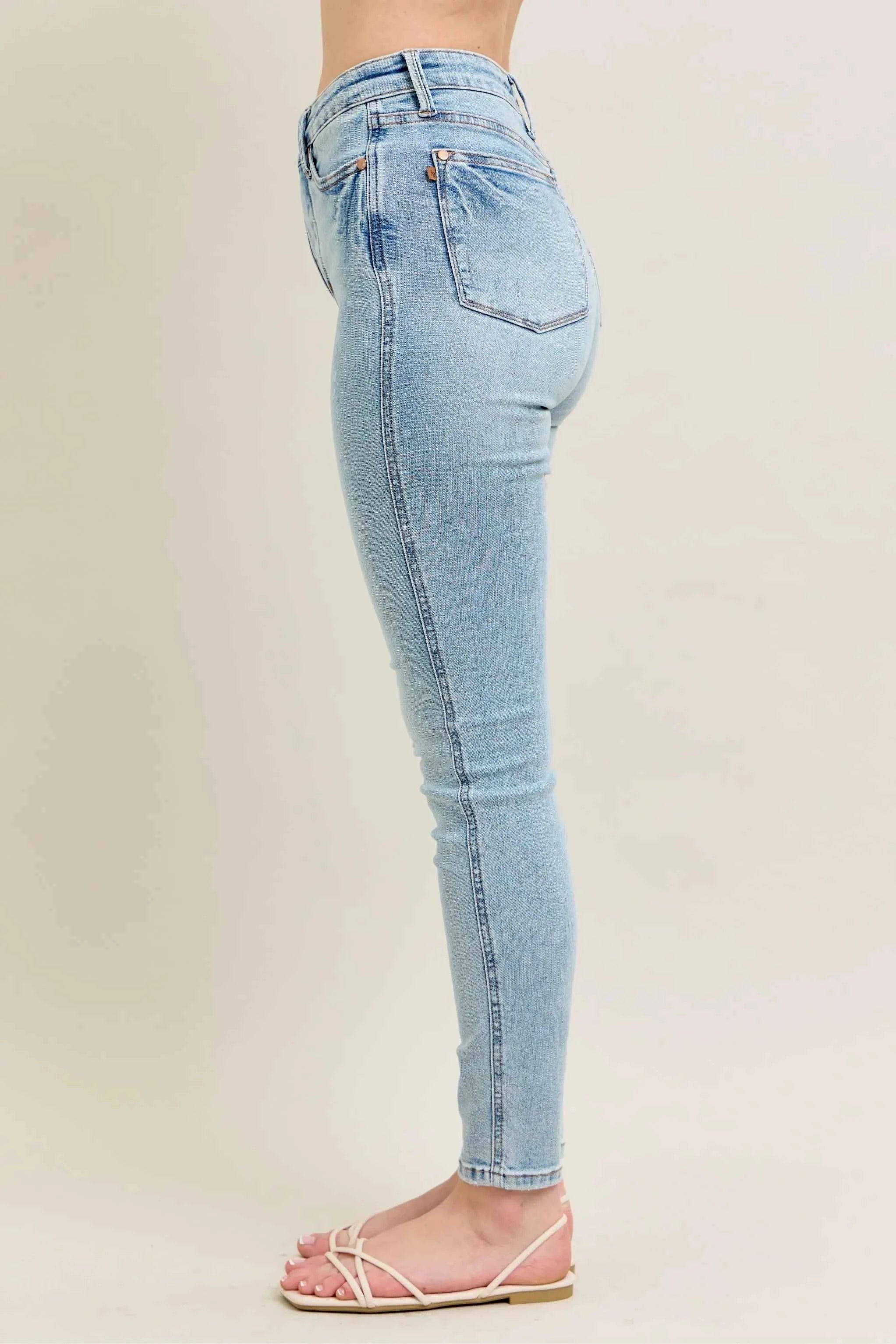 Judy Blue Full Size Mr Tummy Control Vintage Wash Skinny Women's Jeans Plus Size