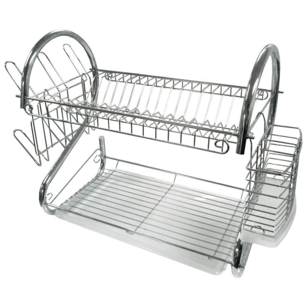 Better Chef 22" 2-Level Chrome-Plated S-Shaped Dish Rack