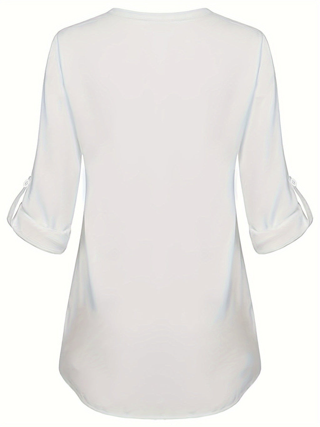 Women's Pearl Button Blouse - Long Sleeved Casual Versatile Top