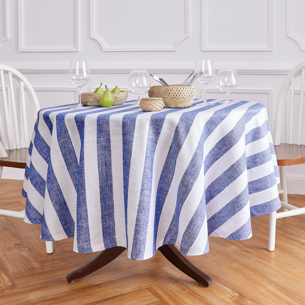 Cabana Stripe Round Tablecloth