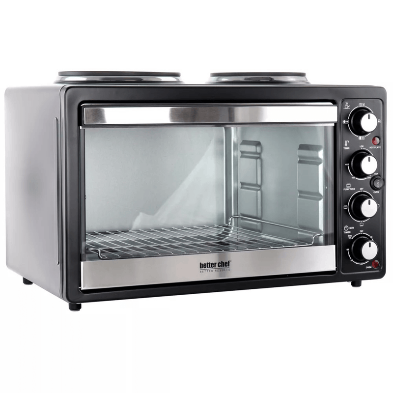 Better Chef Central XL Toaster Oven Broiler with Dual Element Solid Burners
