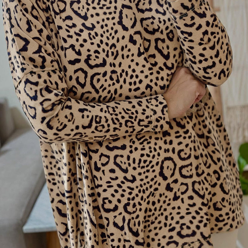Leopard Batwing Long Sleeve Top