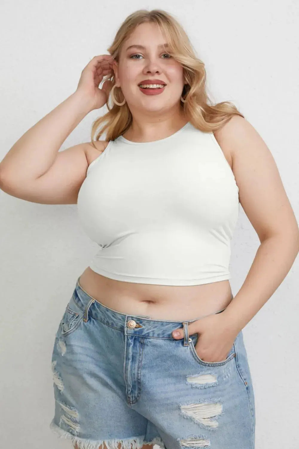 Basic Bae Full Size Round Neck Slim Fit Stretch Tank Top