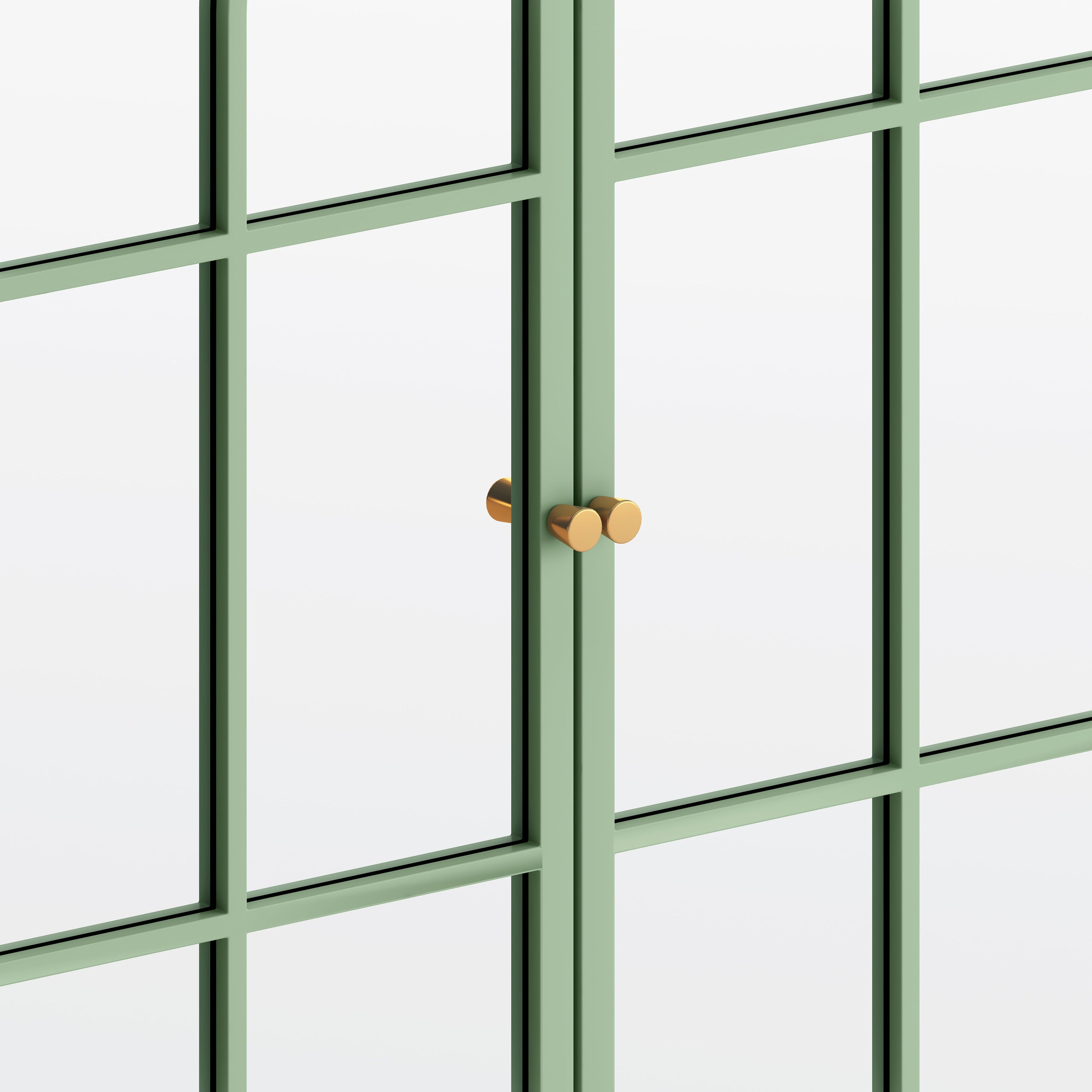 23.62 "Vintage Two Door Wall Cabinet with Mirror Three-level Entrance Storage Space Green
