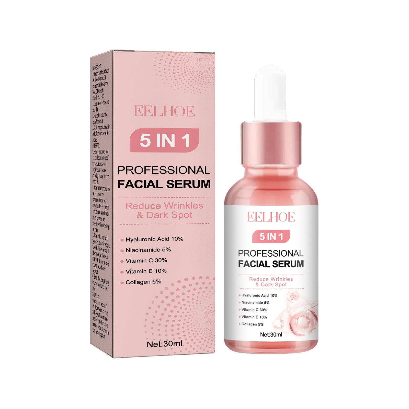 5 In 1 Face Essence Hydrating, Firming, Whitening, Whitening And Anti-Wrinkle Essence For Fine Lines