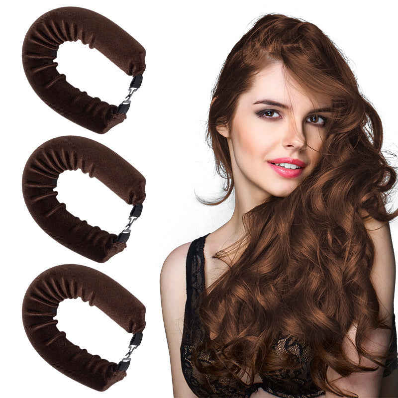 Sleeping lazy heatless hair curler simple big wave bold curling iron