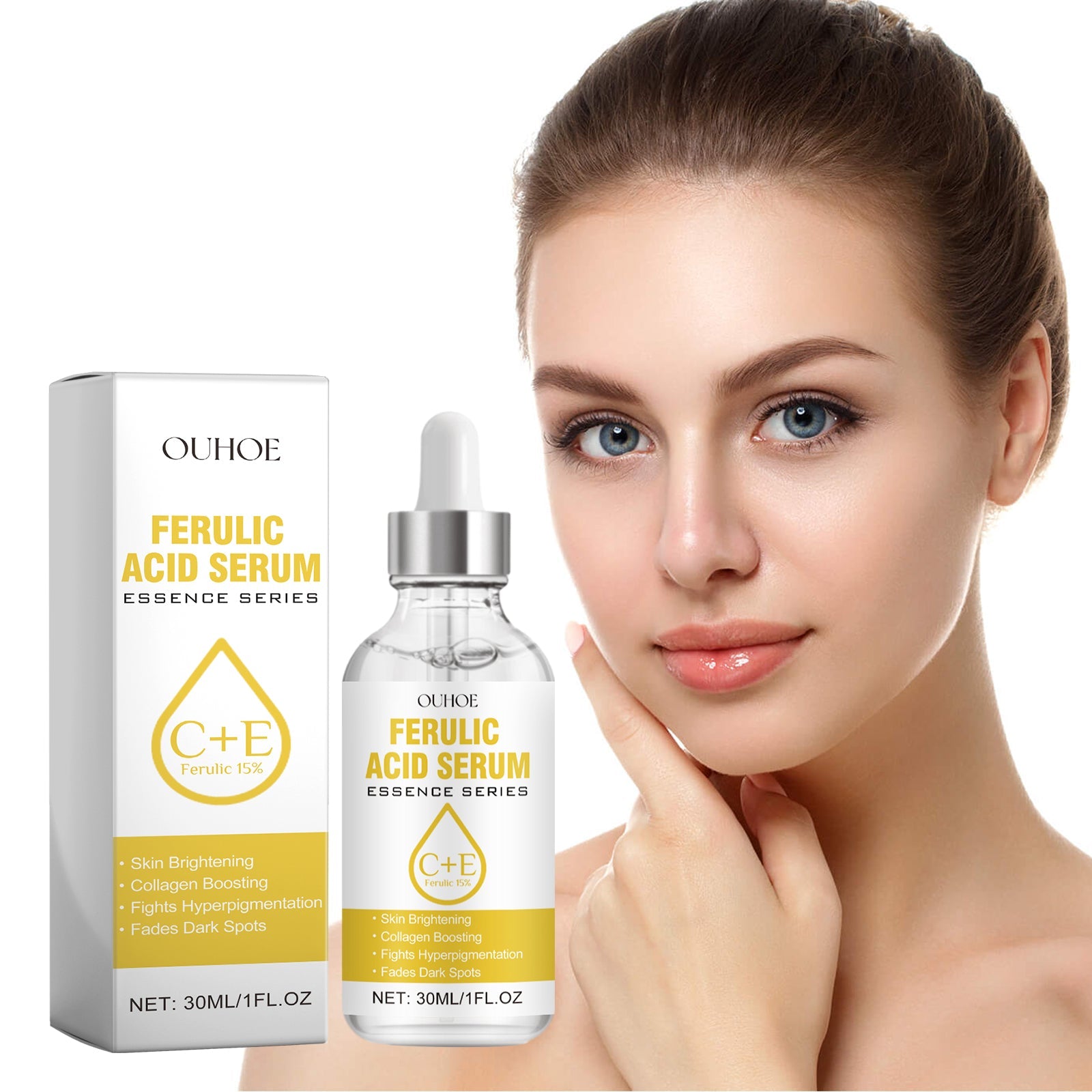 Ferulic Acid Serum, Lighten Fine Lines And Spots Revitalize Skin Delicate Pores Repair Dry Skin Moisturize