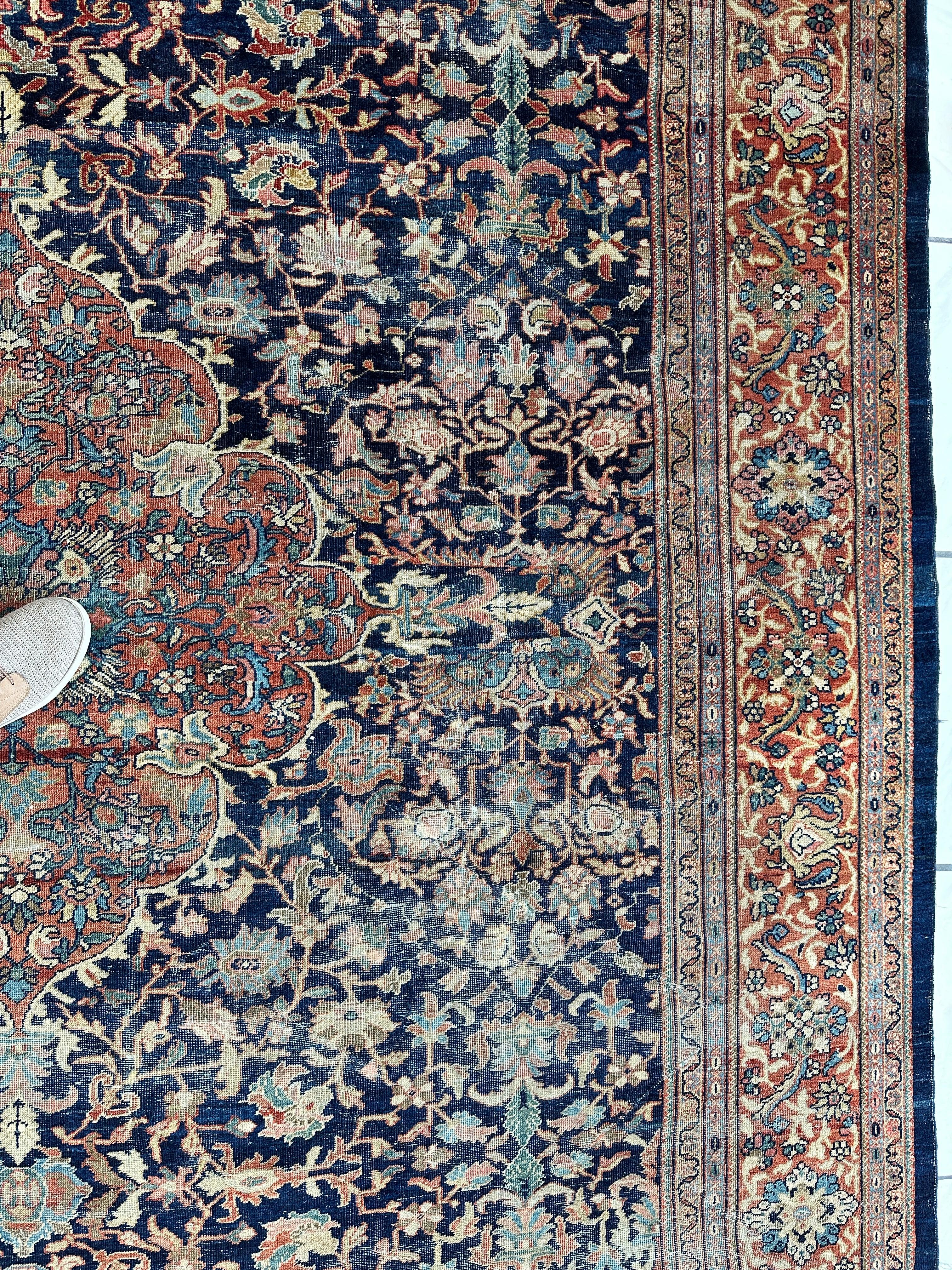 Antique Persian Mahal Rug 8’3”x12’ - Circa 1900 Treasure