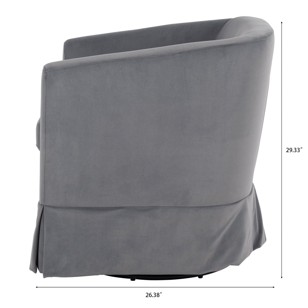 27.36" Wide Swivel Chair Gray