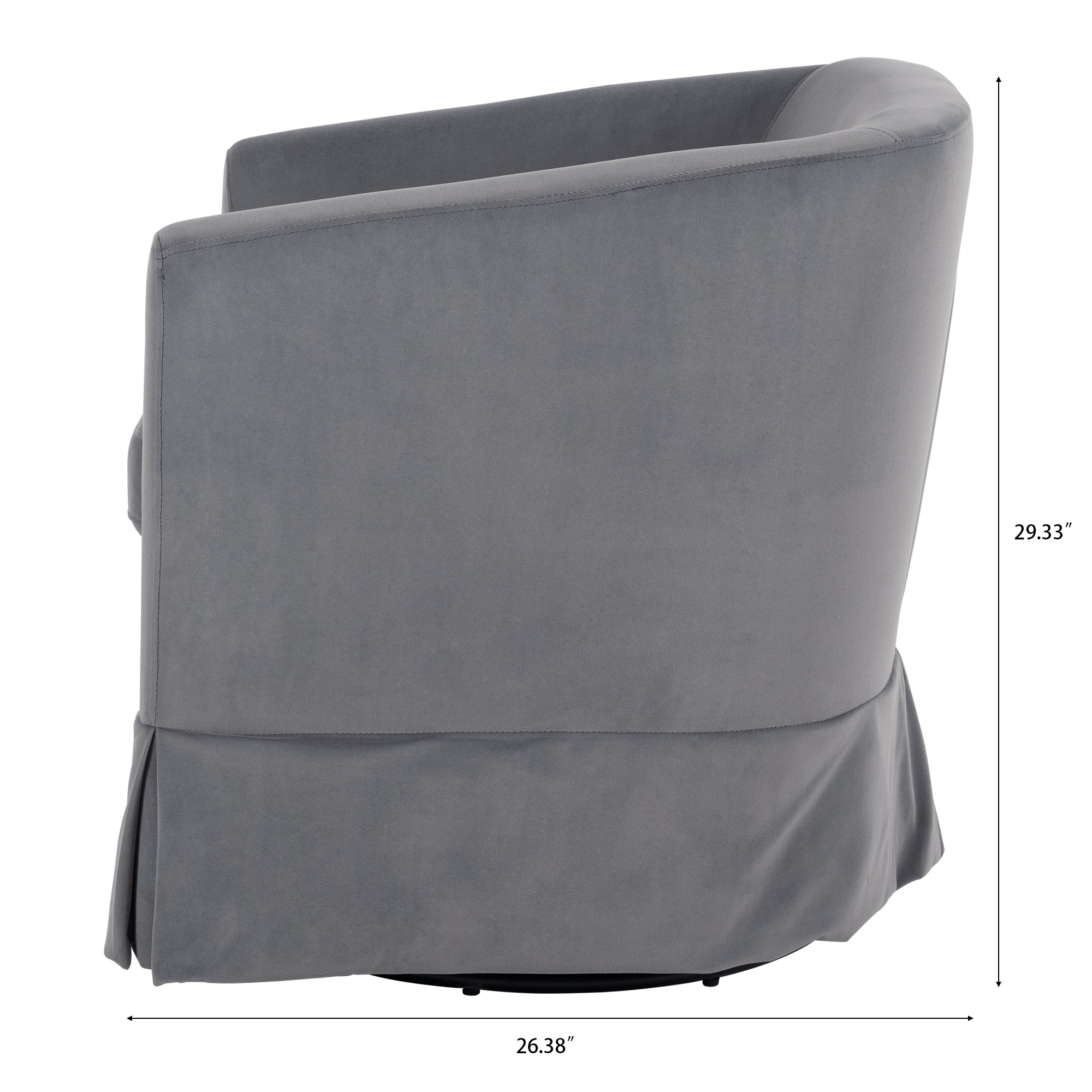 27.36" Wide Swivel Chair Gray