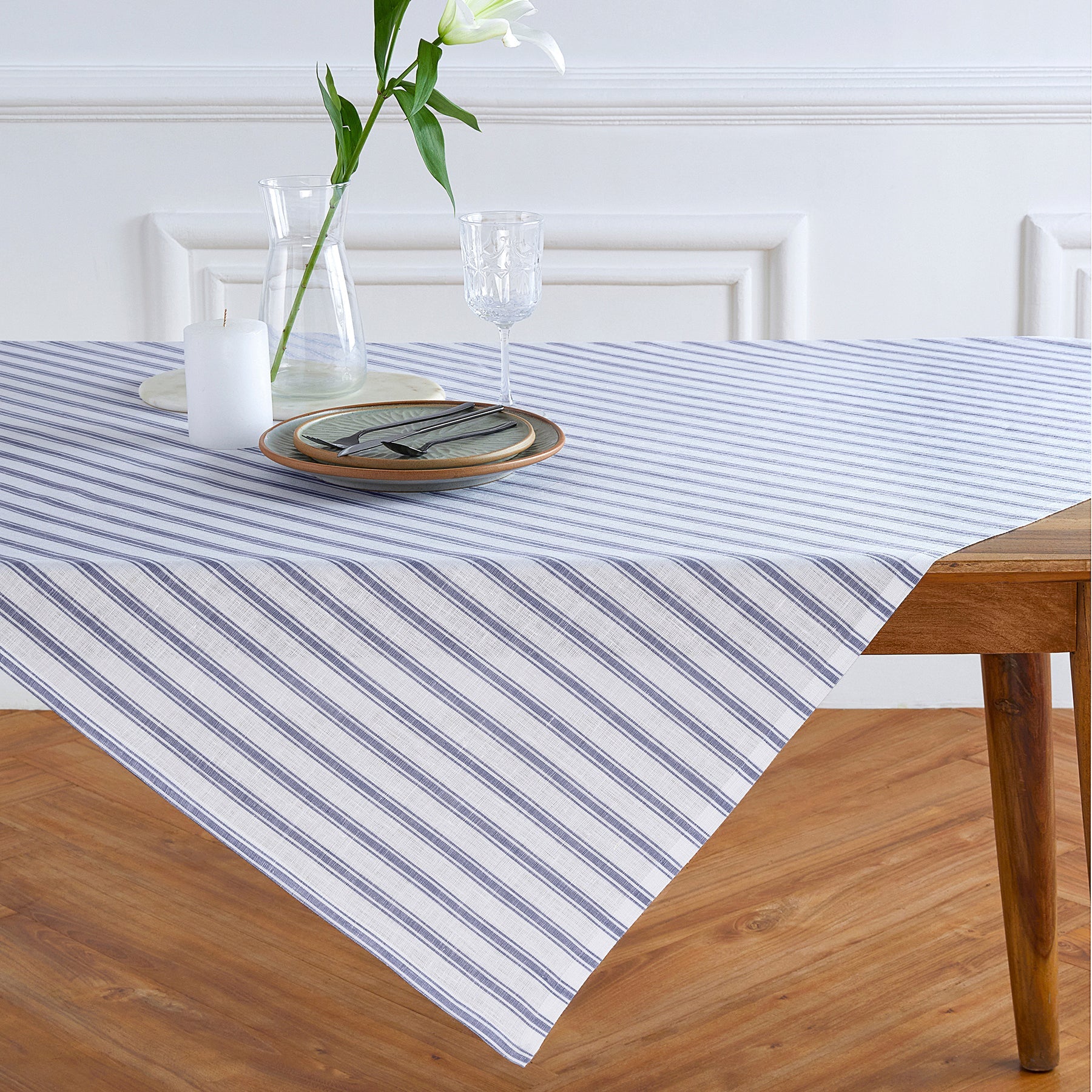 Capri Ticking Stripe Table Throw