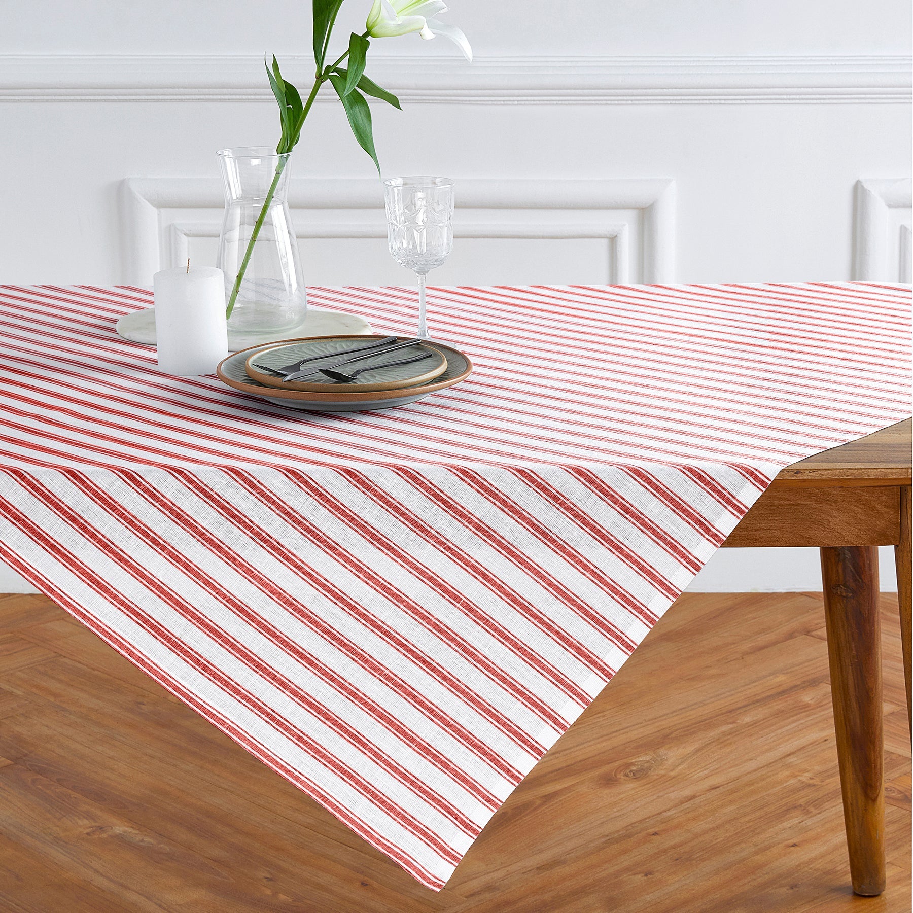 Capri Ticking Stripe Table Throw