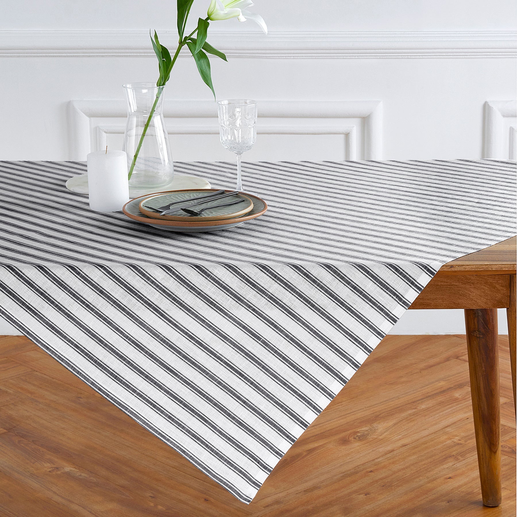 Capri Ticking Stripe Table Throw
