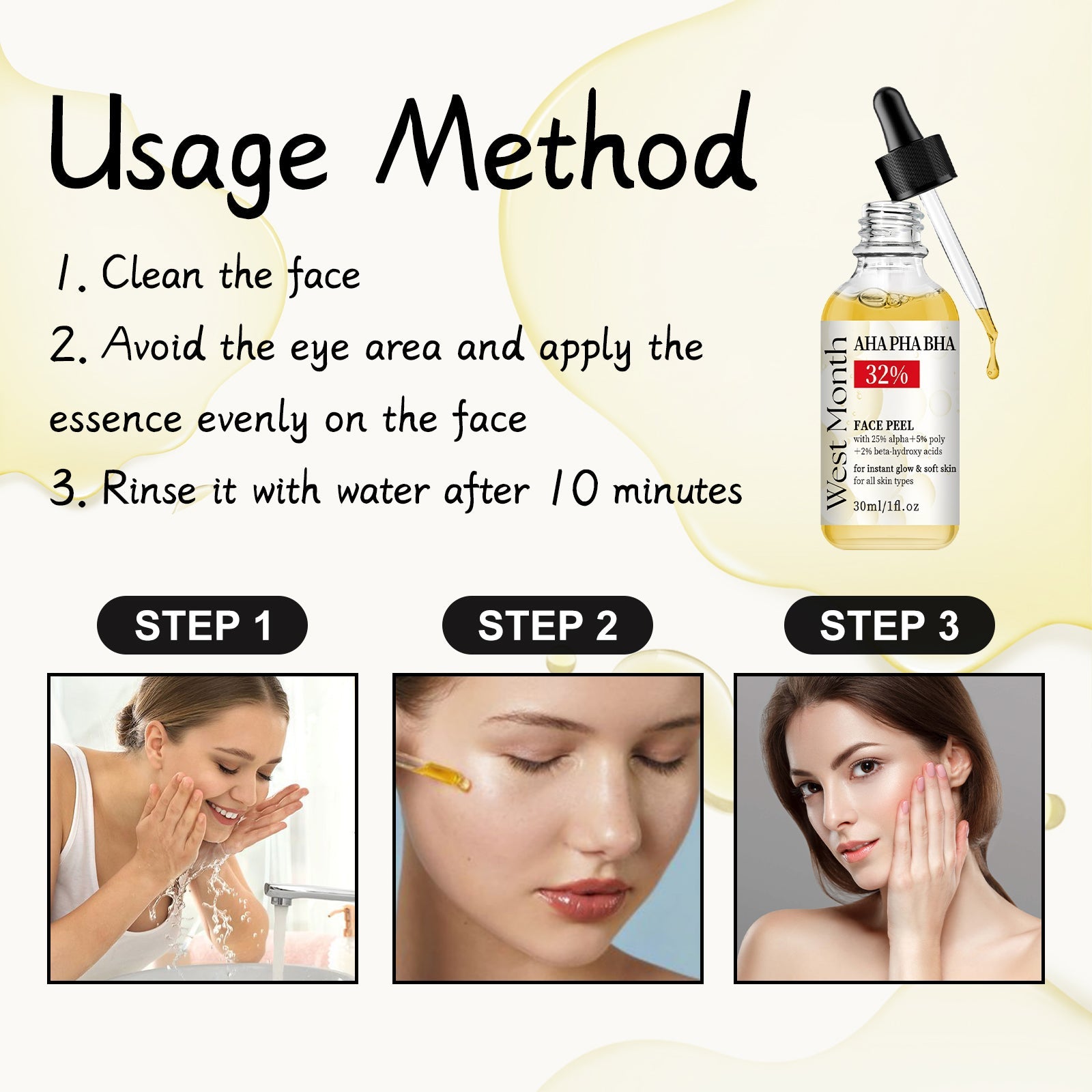 Fruit Acid Essence, Smoothing And Firming Delicate Pore Narrowing Aha Facial Serum