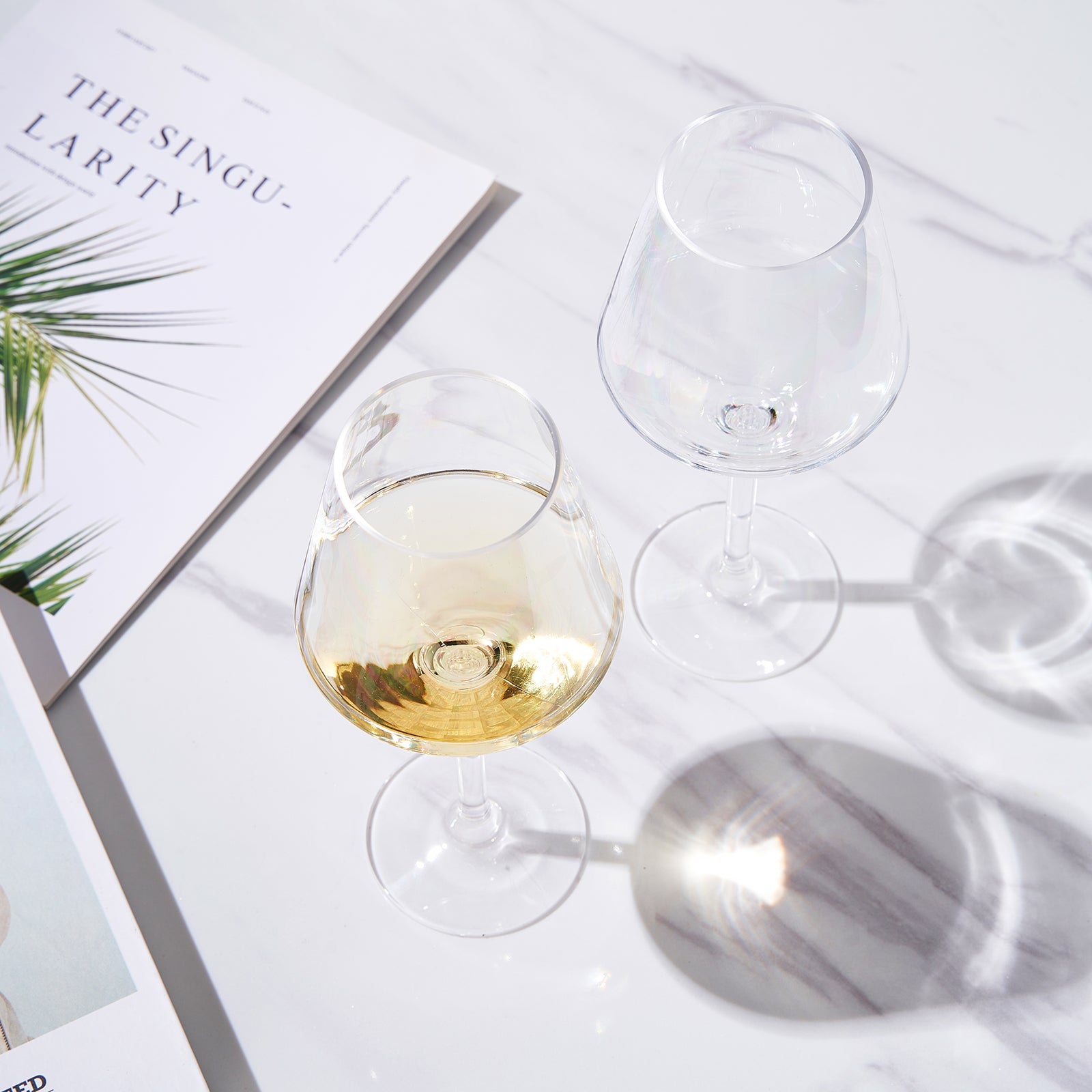 Barcelona Acrylic Stemmed Wine Glassware, Set of 2