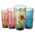 Onix Acrylic Crystal Highball Glassware, Set of 4