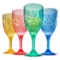 Onix Acrylic Crystal, Stemmed Wine Glassware, Set of 4